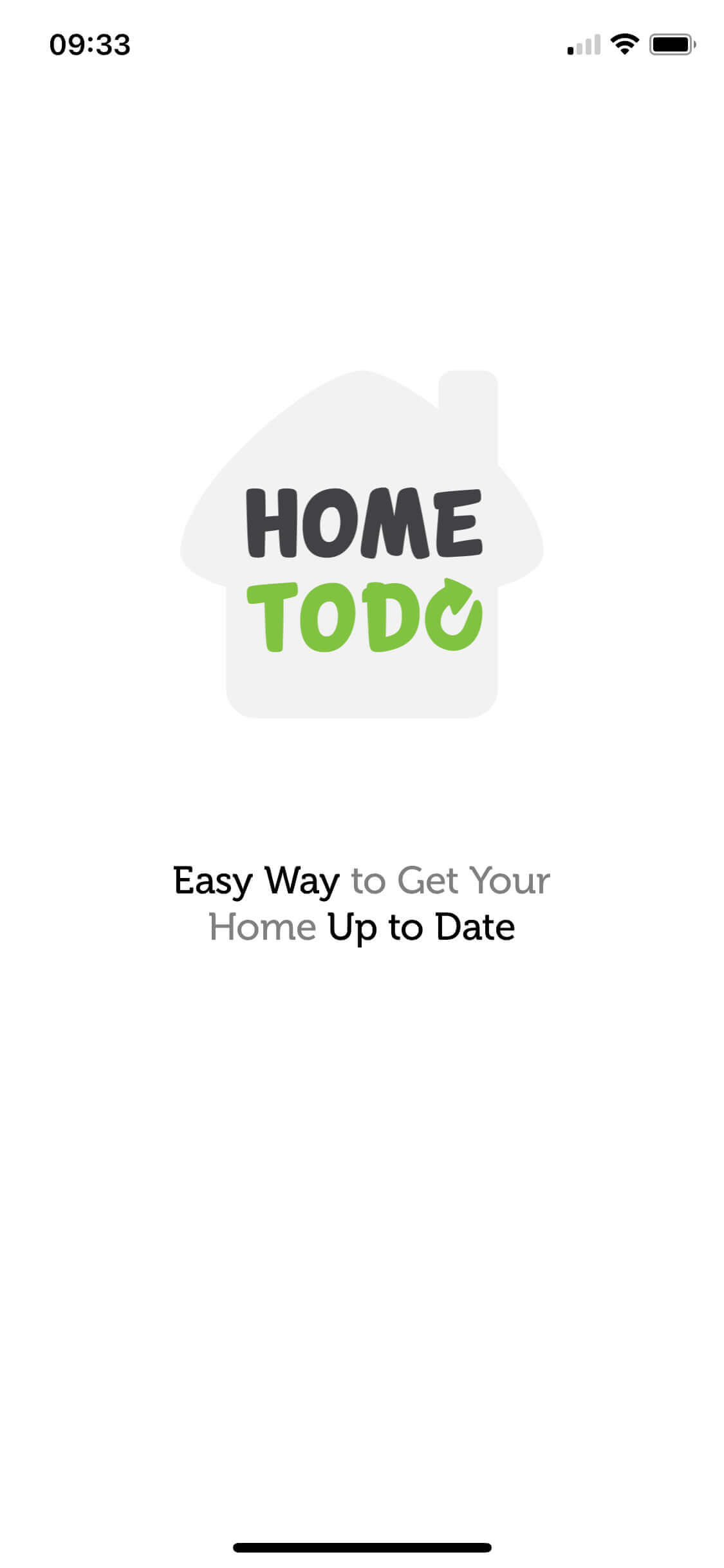 HomeTodo Start screen